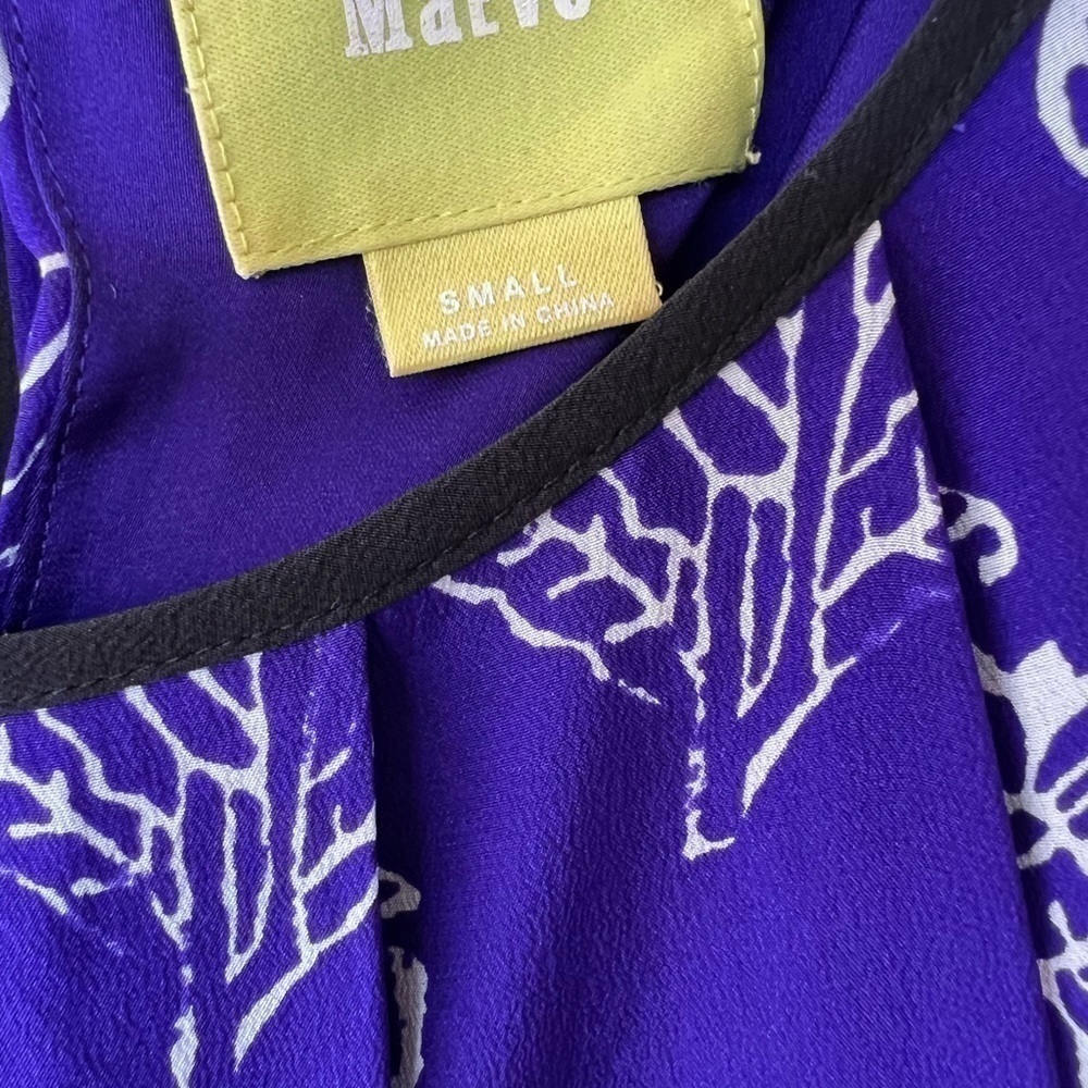 Anthropologie Maeve Petal Stamp Swing Dress Purple - Picture 3 of 10